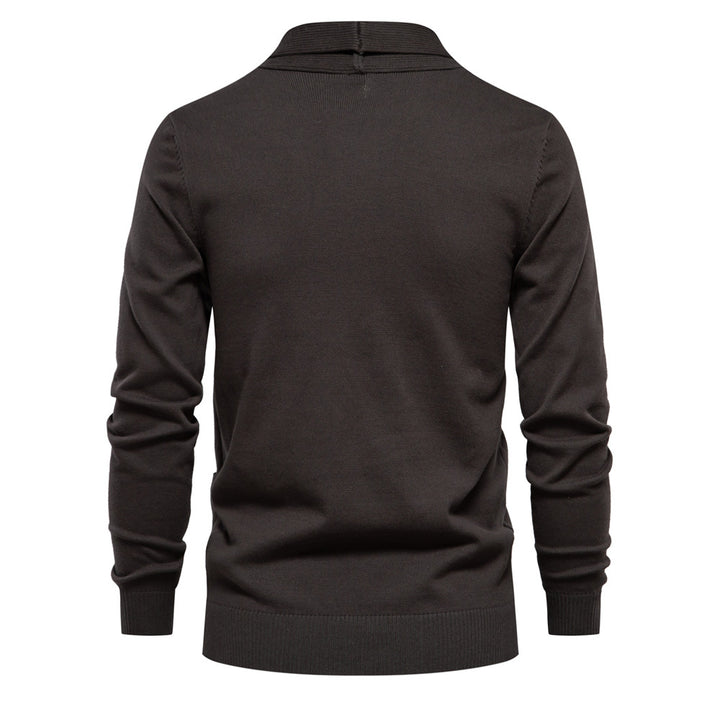 Pleasant knit jacket for men with open collar and practical pockets Lune London