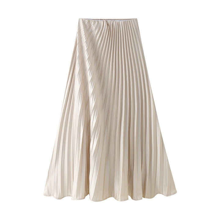 Pleated skirt for women with a flowing cut and elastic waistband Lune London