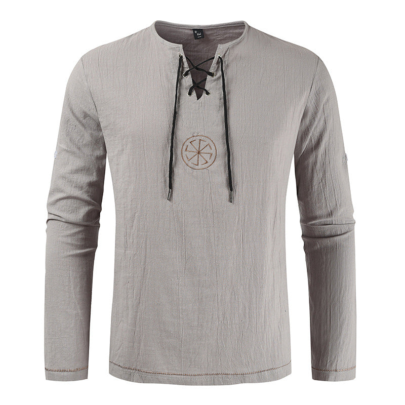 Casual long sleeve t-shirt for men with a romantic lace design Lune London