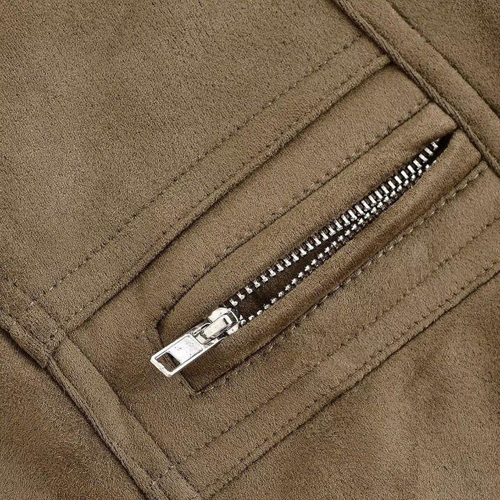Women’s suede jacket with a fitted cut and practical pockets Lune London