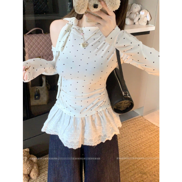 Women's asymmetric top with playful ruffle detail Chic & Stil