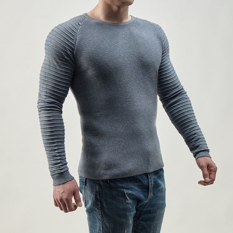 Fashionable knitted sweater for men with an innovative rib structure Lune London