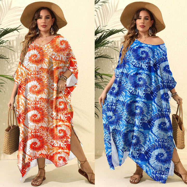 Ladies floral print Maxi Kaftan Lune London