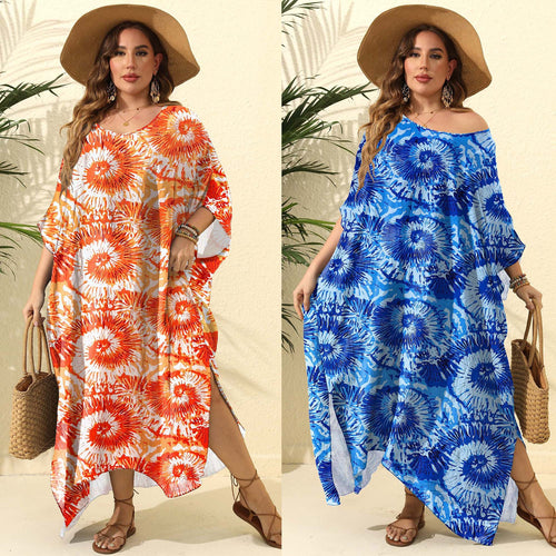 Ladies floral print Maxi Kaftan Lune London