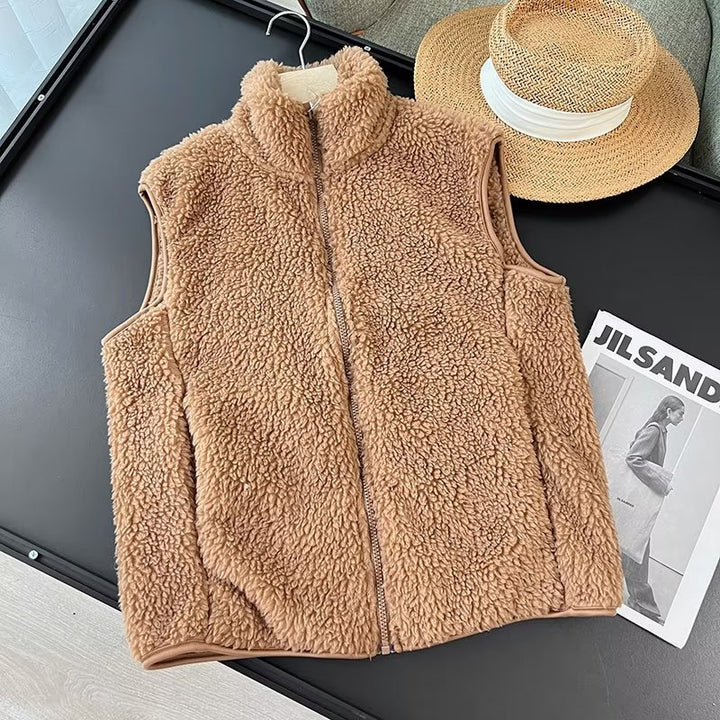 Gilet en polaire cosy pour femmes avec col montant Chic & Stil