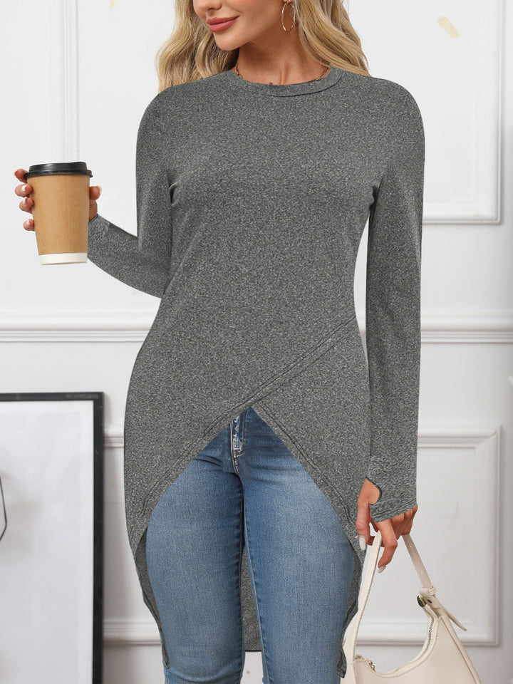 Asymmetrical long sleeve shirt for women Lune London