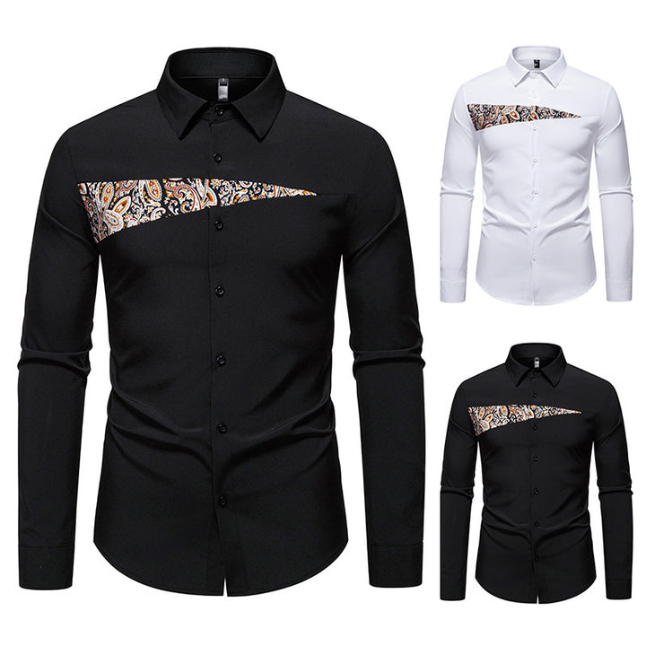 Long sleeve shirt for men with creative paisley design Lune London