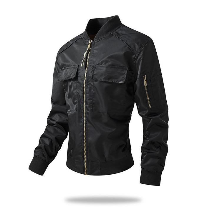 Lightweight and durable bomber jacket for men with Lune London technical details