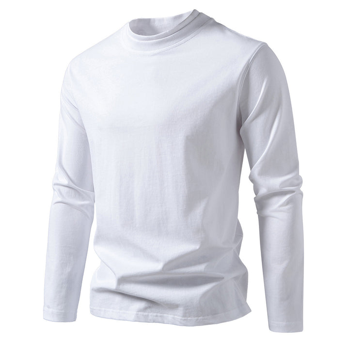 Men's long sleeve t-shirt in pleasant cotton blend with round neck Lune London