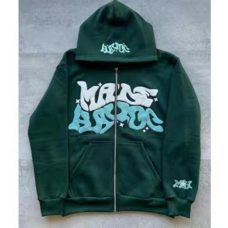 Veste à capuche pour femmes avec lettrage graphique et coupe décontractée Chic & Stil