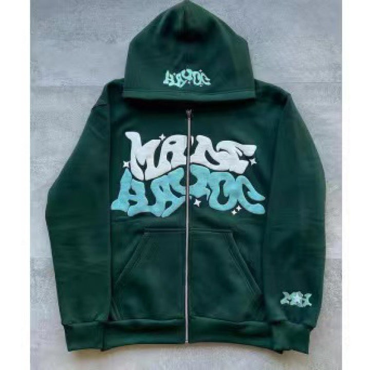 Veste à capuche pour femmes avec lettrage graphique et coupe décontractée Chic & Stil