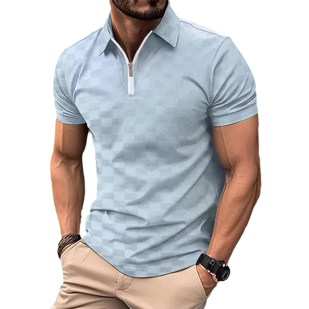 Men's Modern Chic Zip Polo Shirt