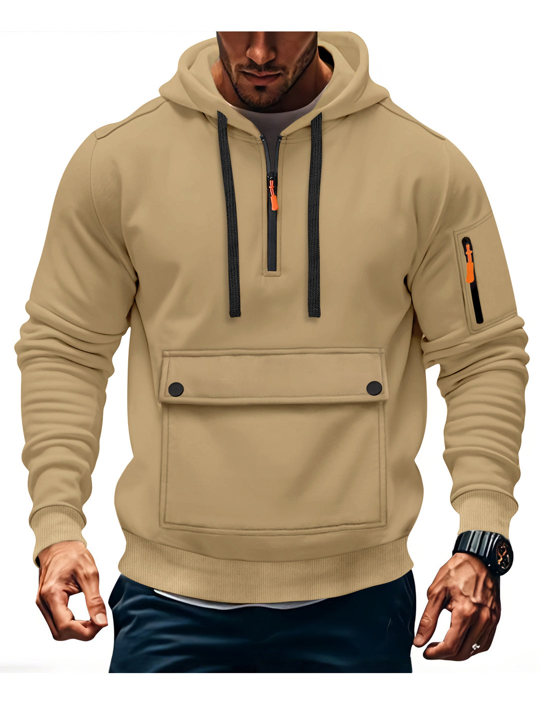Casual hoodie for men with practical pockets Lune London