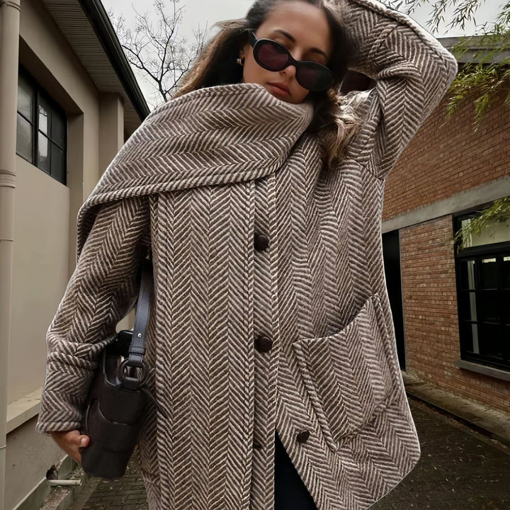 Ladies luxury oversized jacket with chic and stylish textured design