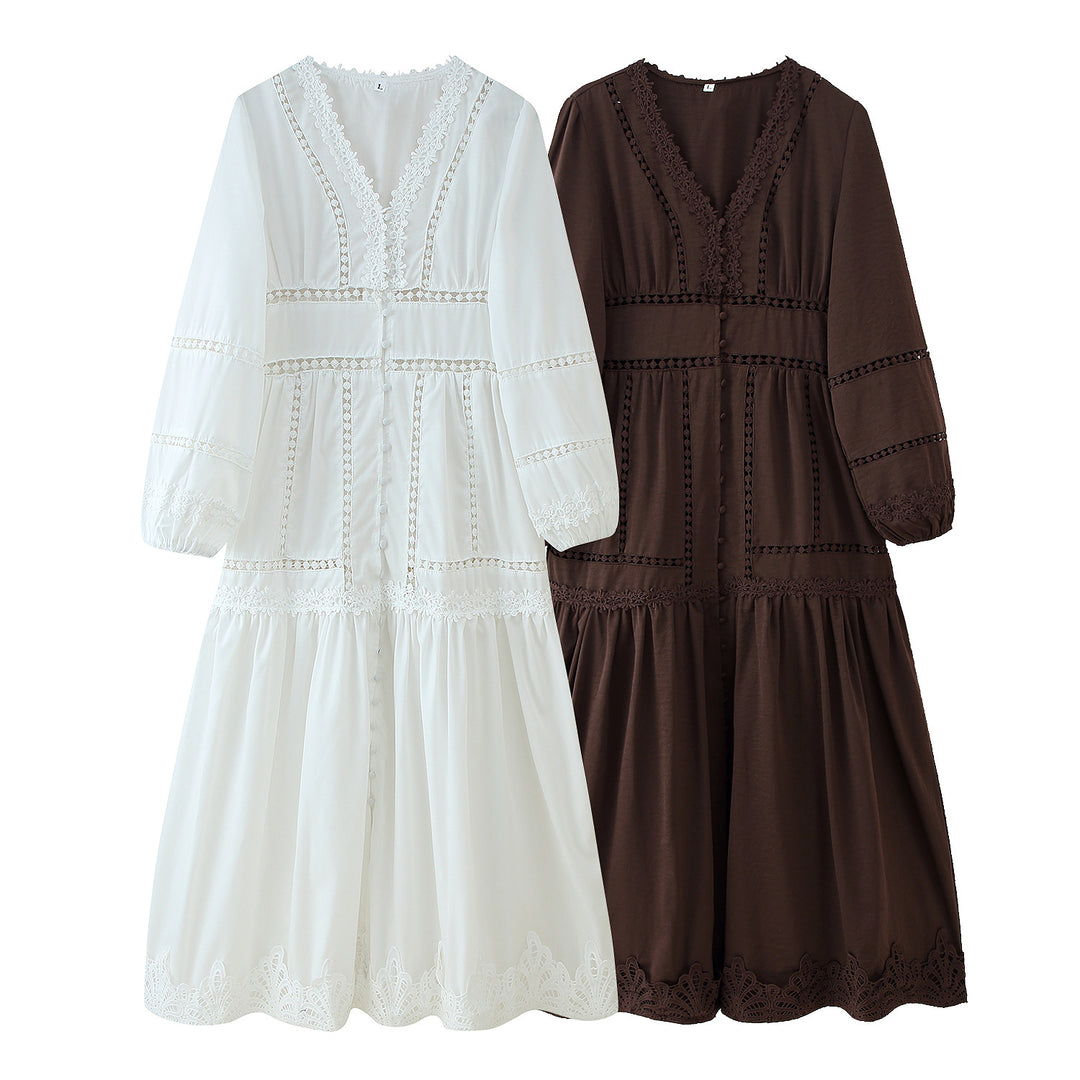 Lace strapless dress for women with elegant ruffle details Lune London