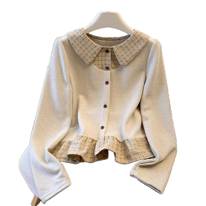 Pull en tricot à la mode pour femmes avec détails de chemise Chic & Stil
