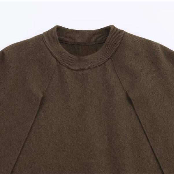 Ladies elegant oversized sweater with wide V-neck Lune London