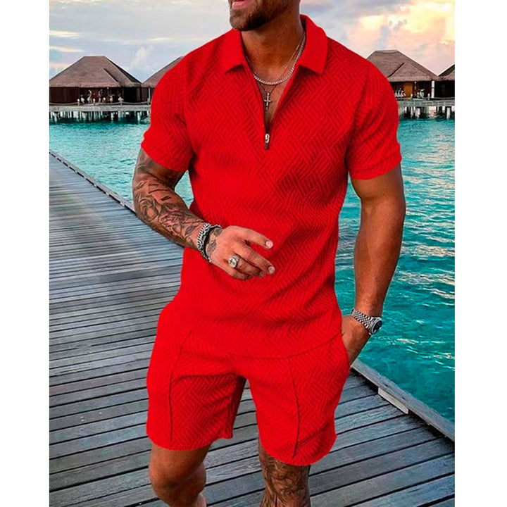 Elegant leisure suit for men with textured design Lune London