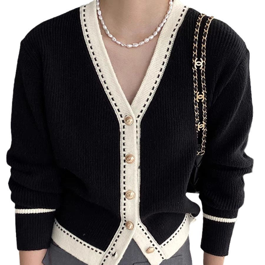 Cardigan de mode pour femmes avec détails contrastés Chic & Stil