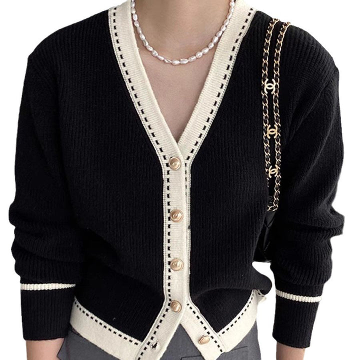 Cardigan de mode pour femmes avec détails contrastés Chic & Stil