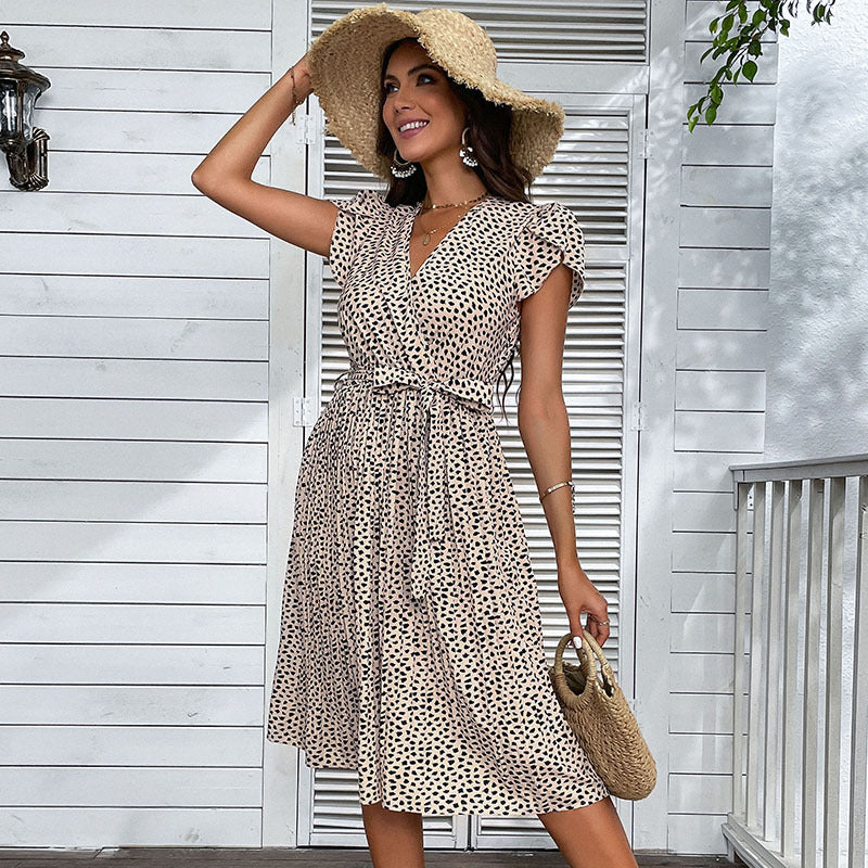 Lune London pleated skirt midi wrap dress for women