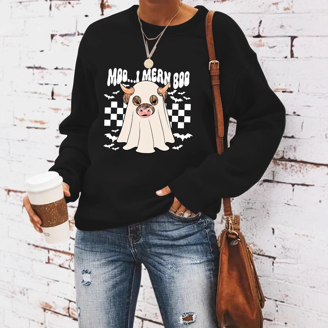 Sweatshirt pour femmes au design joyeux d'Halloween Chic & Stil