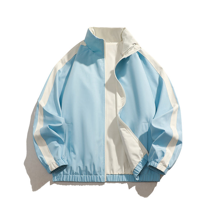 Sporty transition jacket for men with elastic cuffs and practical zippered pockets Lune London