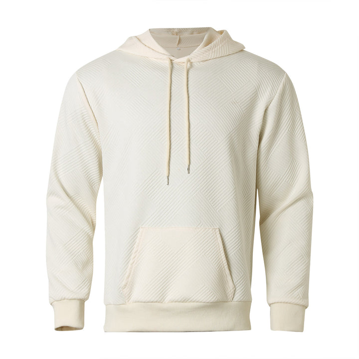 Men's hoodie with textured design and practical kangaroo pocket Lune London