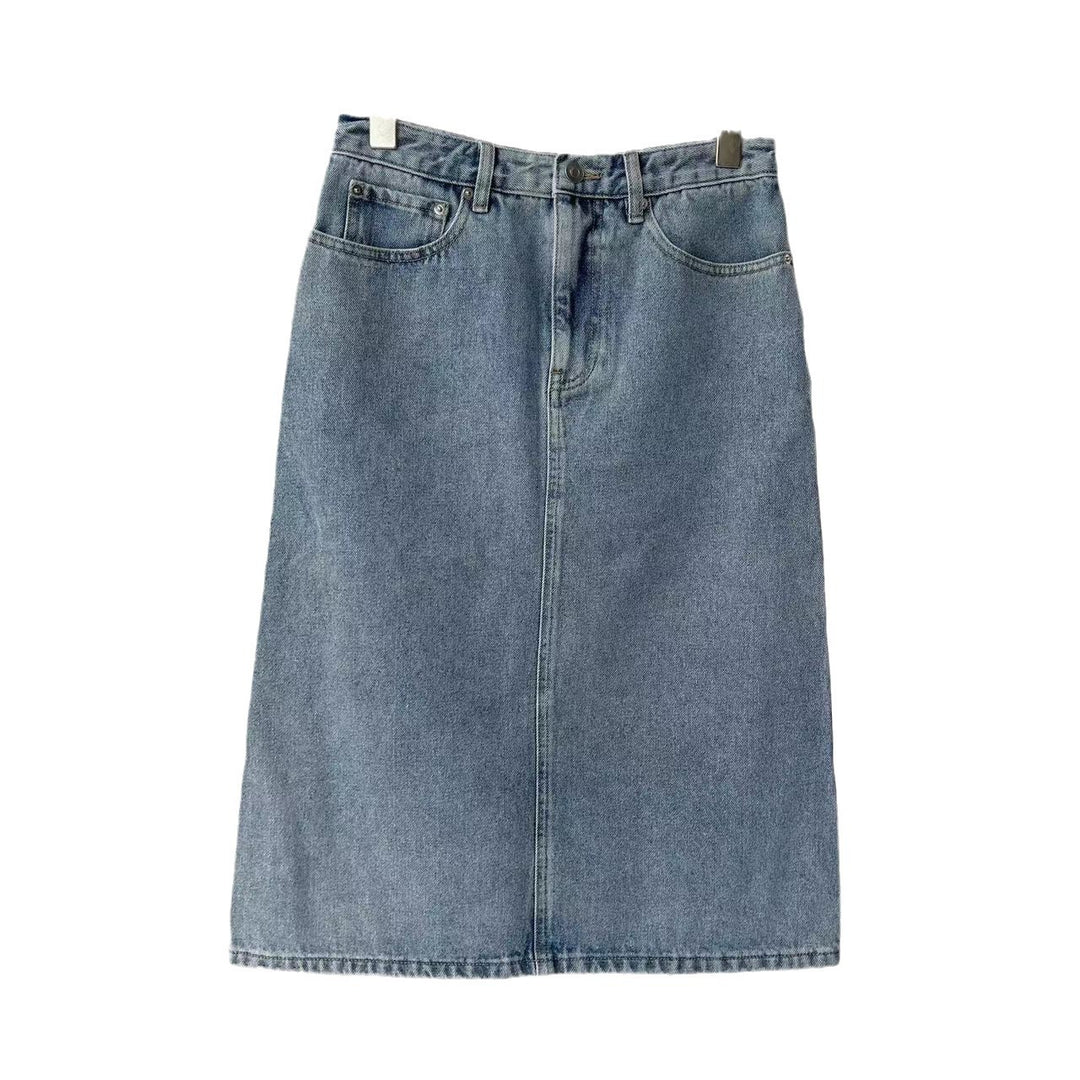 Classic A-line denim skirt for women Lune London