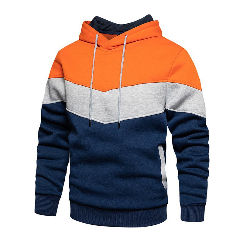 Men's hoodie with contrasting color blocks and a soft lining Lune London