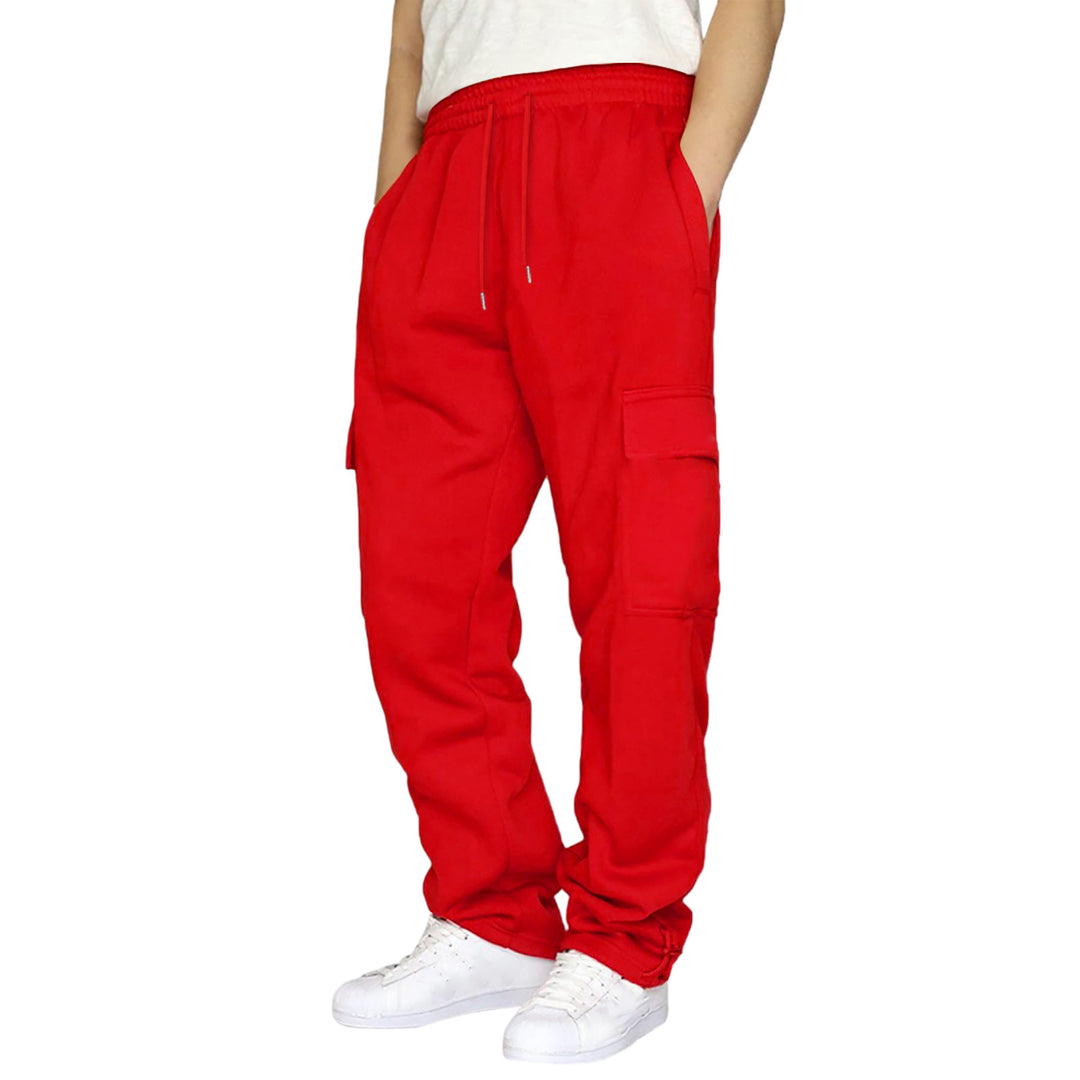 Lune London Men's Cargo Training Pants with Elastic Waistband and Side Pockets