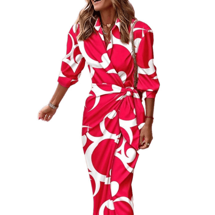 Lune London abstract print wrap dress for women