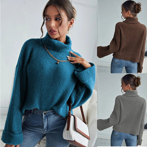 Sweater women with high collar and structured design Lune London