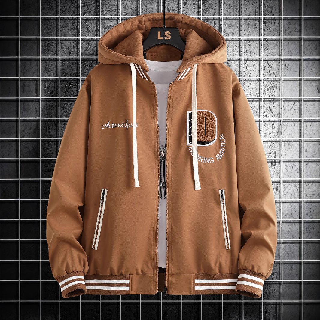 Hooded fashion jacket for women with delicate embroidered details and practical pockets Lune London
