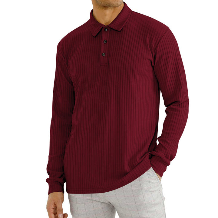 Men's Long Sleeve Polo with Structured Design Lune London