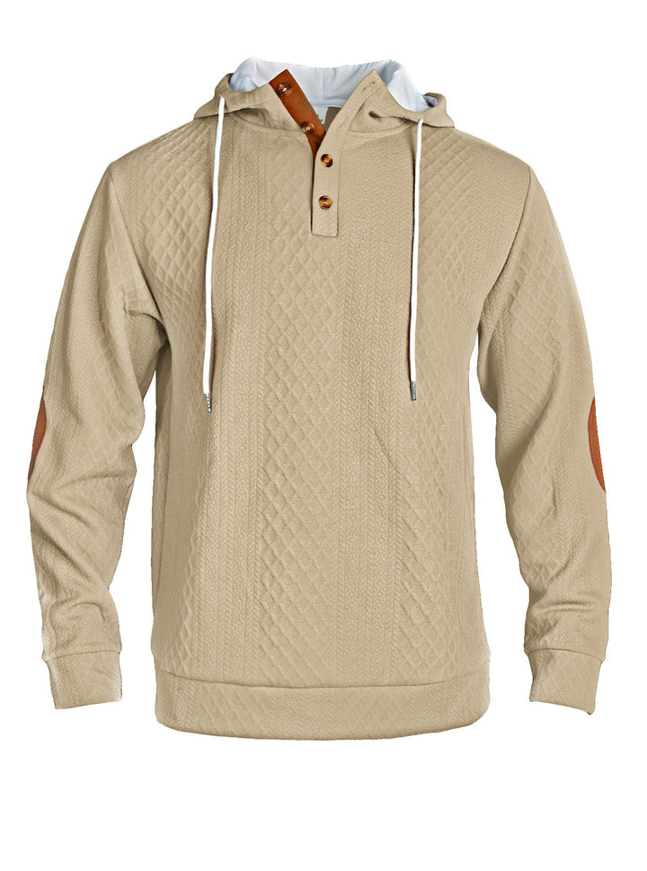 Casual hoodie for men with an innovative knitted structure and stylish accents Lune London