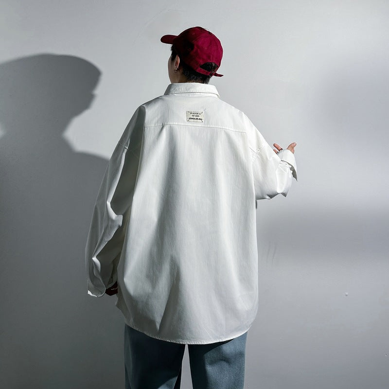 Oversized women's shirt with practical chest pockets Lune London