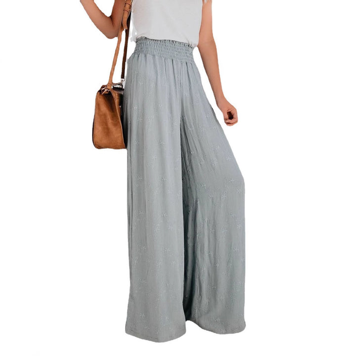 Lune London Floral Print Wide Leg Trousers for Women