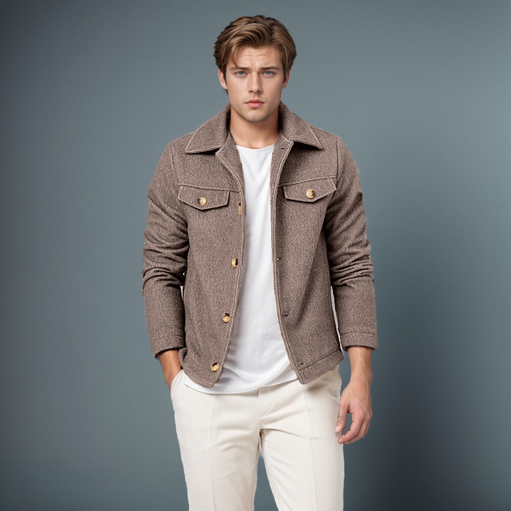 Casual fleece jacket for men with textured inner lining Lune London
