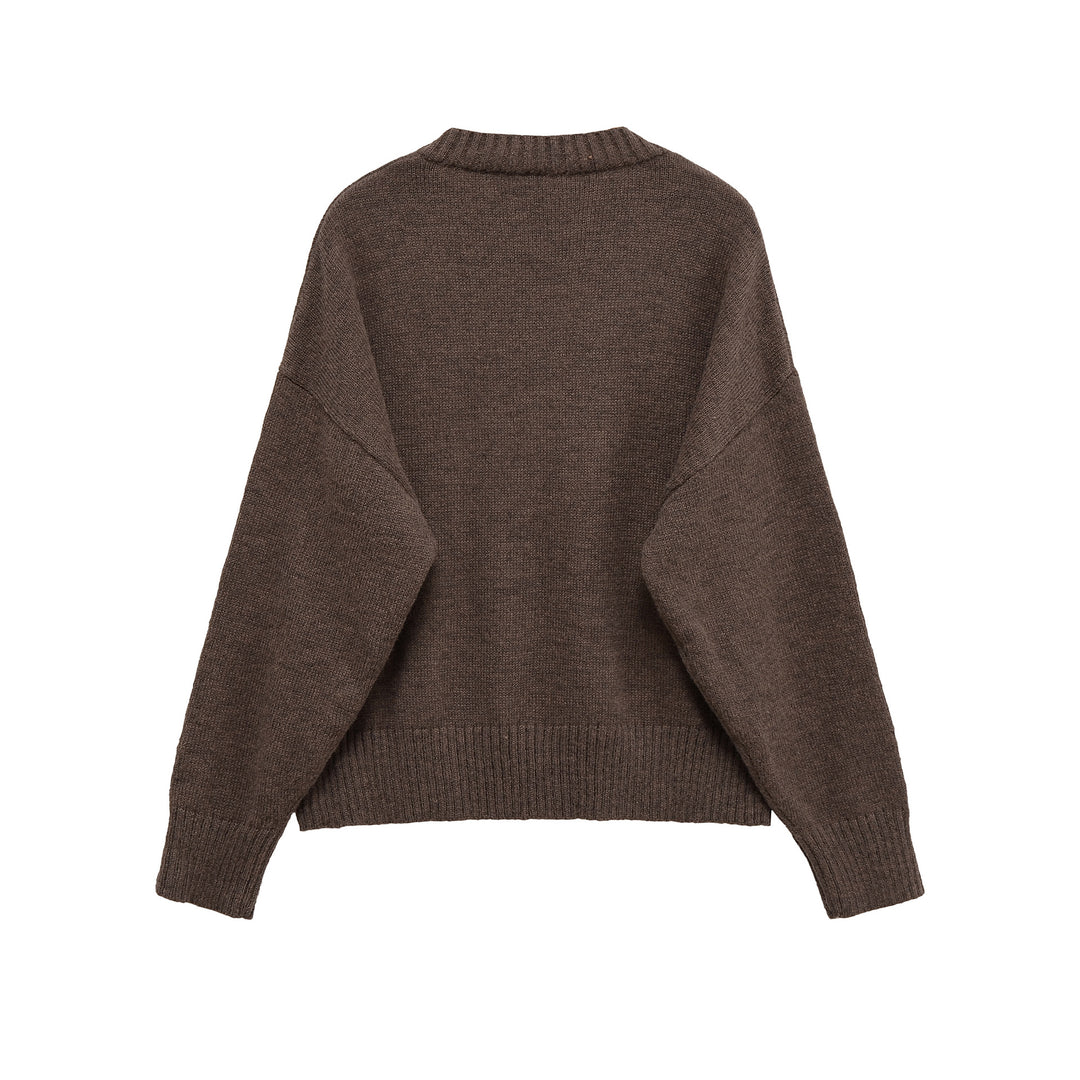 Knit V-neck sweater for women with a relaxed fit Lune London