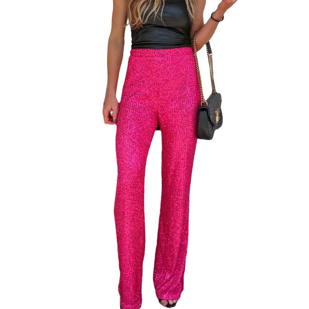 Ladies Glitter Glamour Pants Lune London
