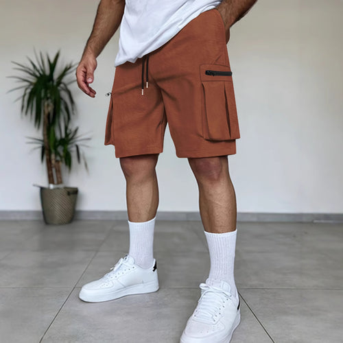 Shorts cargo utilitaires pour hommes avec poches à fermeture éclair Lune London