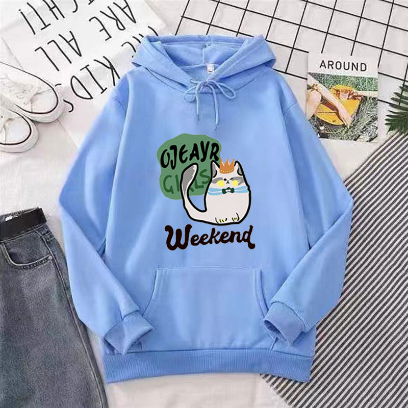 Women's hoodie with playful cat motif Chic & Stil