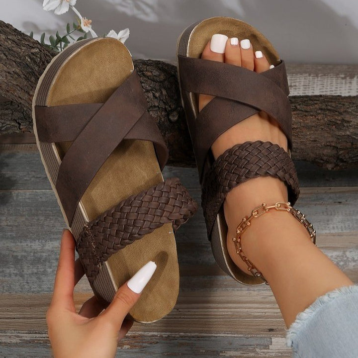 Women Slip-On Comfort Woven Chic Sandals