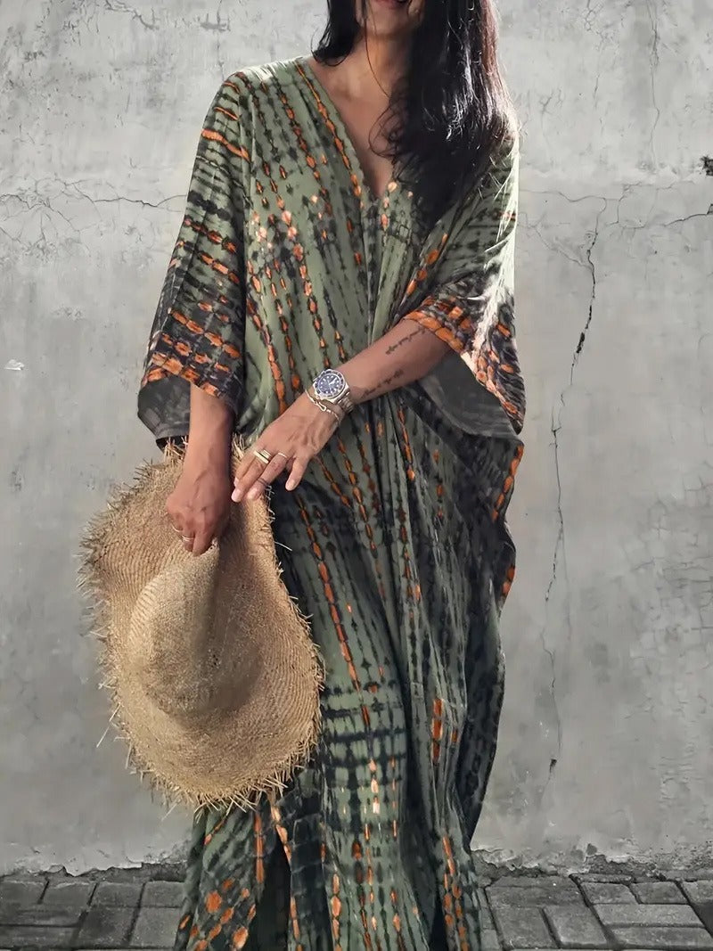 Ladies Kaftan with Contemporary Pattern and Airy Cut Chic Und Stil