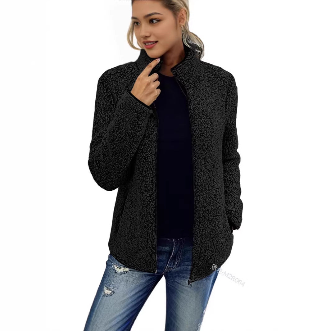 Veste en fleece pour femme avec col haut et toucher doux Chic & Stil