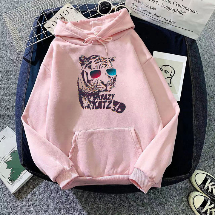 Women's hoodie with stylish tiger motif Chic & Stil