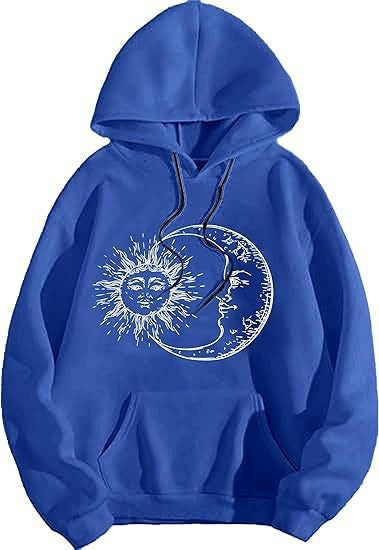 Women's hoodie with artistic sun-moon motif Chic & Stil