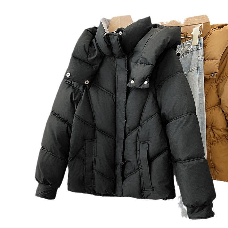 Quilted jacket with stand-up collar for women with practical pockets Lune London