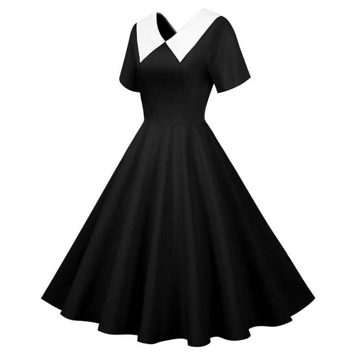 Robe évasée pour femmes avec col élégant et jupe ample Chic & Stil